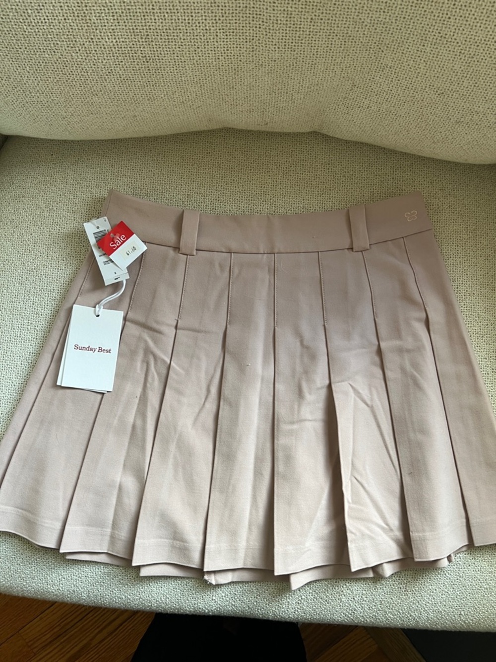 Sunday Best Blush Pleated Tennis Mini Skirt - NWT!